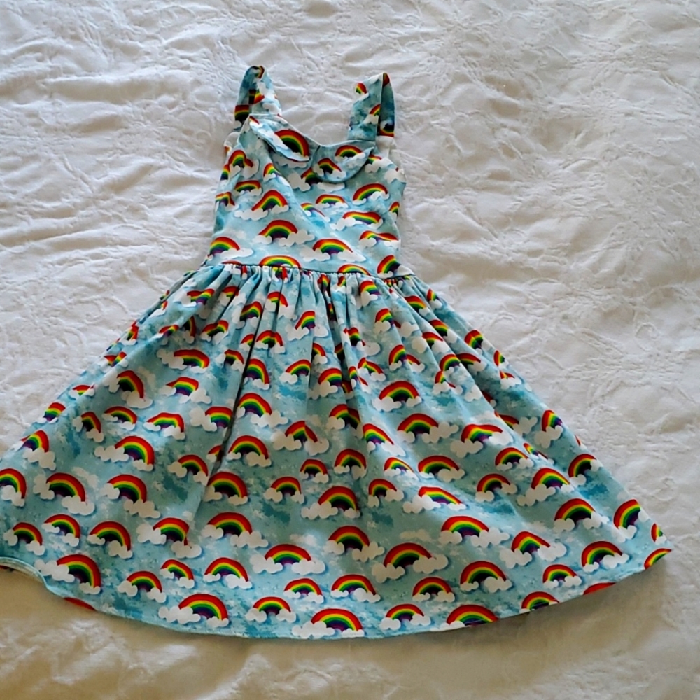 Unique Vintage Rainbow Children's Dress
